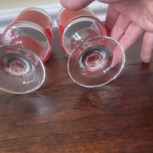 2-  Tabasco Pepper Sauce Hot Bloody Mary Stemmed Goblet Glasses Vintage Barware - Picture 6 of 6